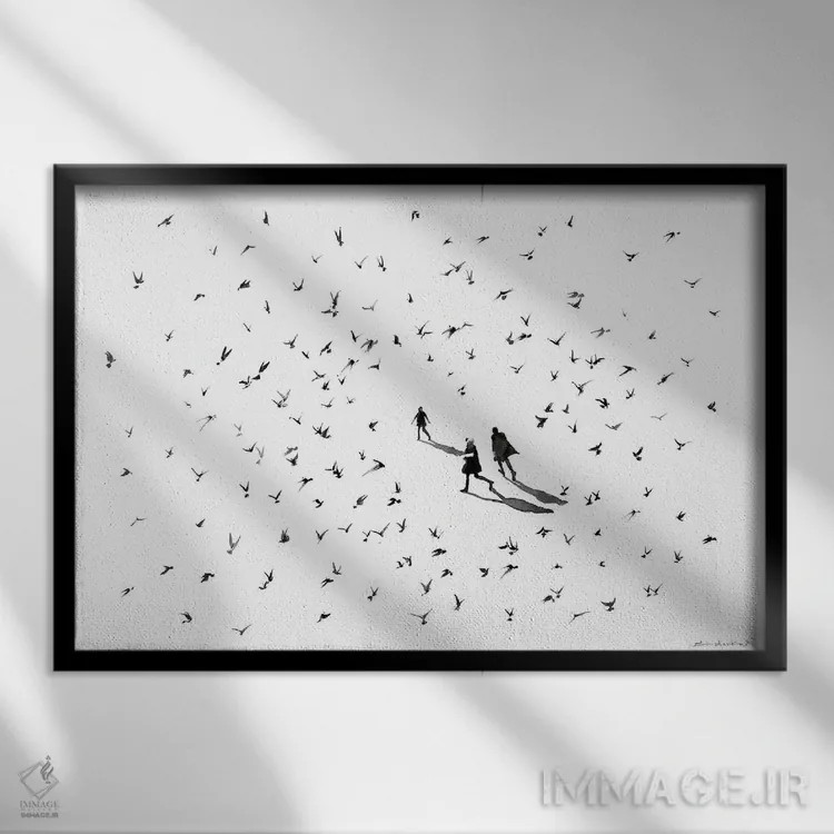 تابلو شادمانی اثر بوگدان شیپتنکو - نمای قابدار مشکی