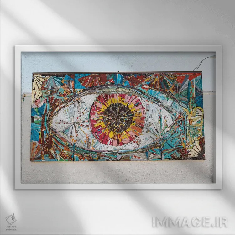 تابلو چشم آستین اثر بثانی یانگ - نمای قابدار سفید