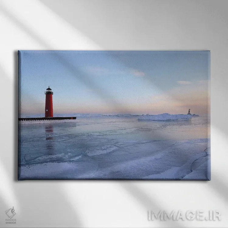 تابلو بندر یخزده اثر برایان ولف - نمای روبهرو روی دیوار