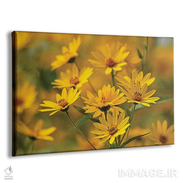 تابلو گلهای طلایی اثر برایان ولف - نمای پرسپکتیو محصول