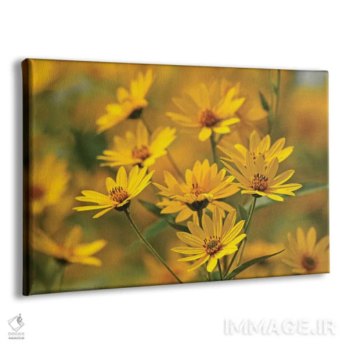 تابلو گلهای طلایی اثر برایان ولف - نمای پرسپکتیو محصول