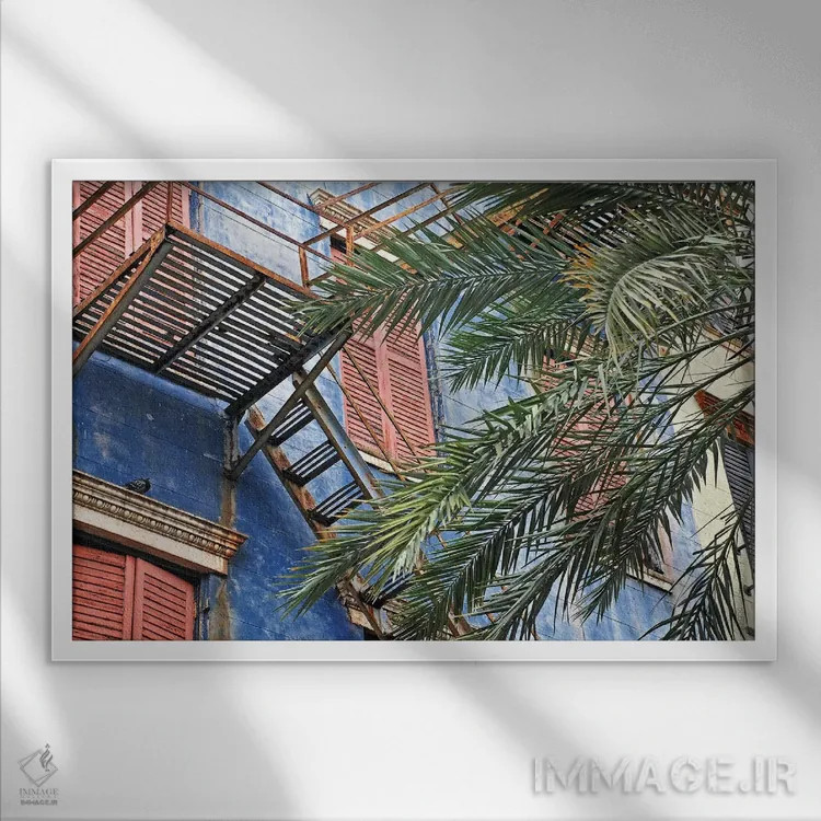 تابلو راه فرار آتش اثر برایان ولف - نمای قابدار سفید