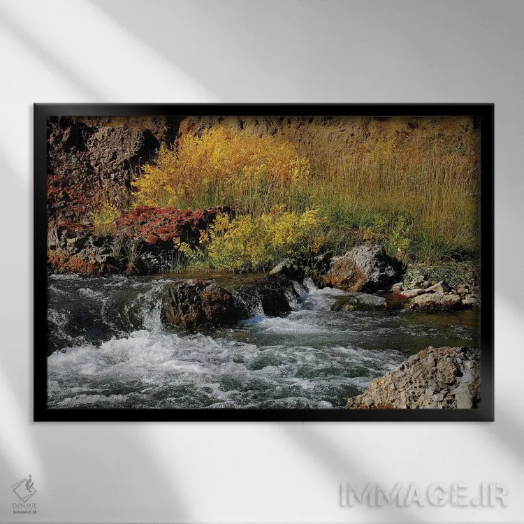 تابلو رودخانه گاردنر اثر برایان ولف - نمای قابدار مشکی