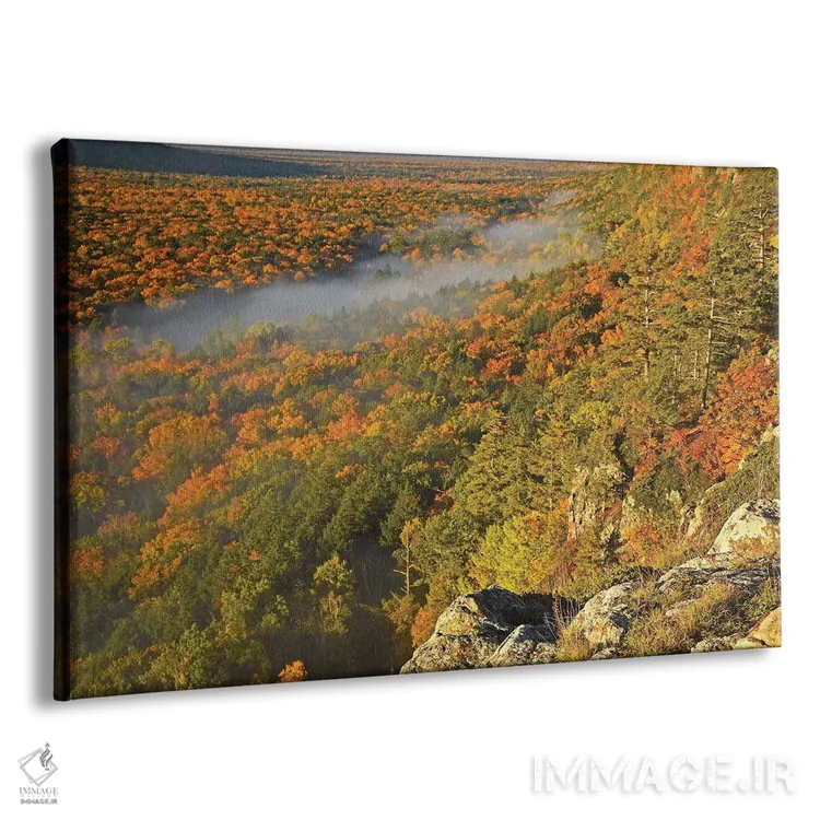 تابلو رنگهای پاییزی دریاچه ابرها اثر برایان ولف - نمای پرسپکتیو محصول