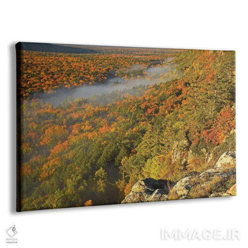 تابلو رنگهای پاییزی دریاچه ابرها اثر برایان ولف - نمای پرسپکتیو محصول