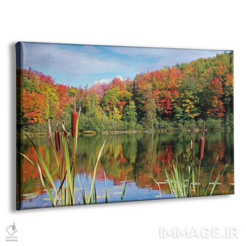 تابلو دریاچه پاییزی اثر برایان ولف - نمای پرسپکتیو محصول