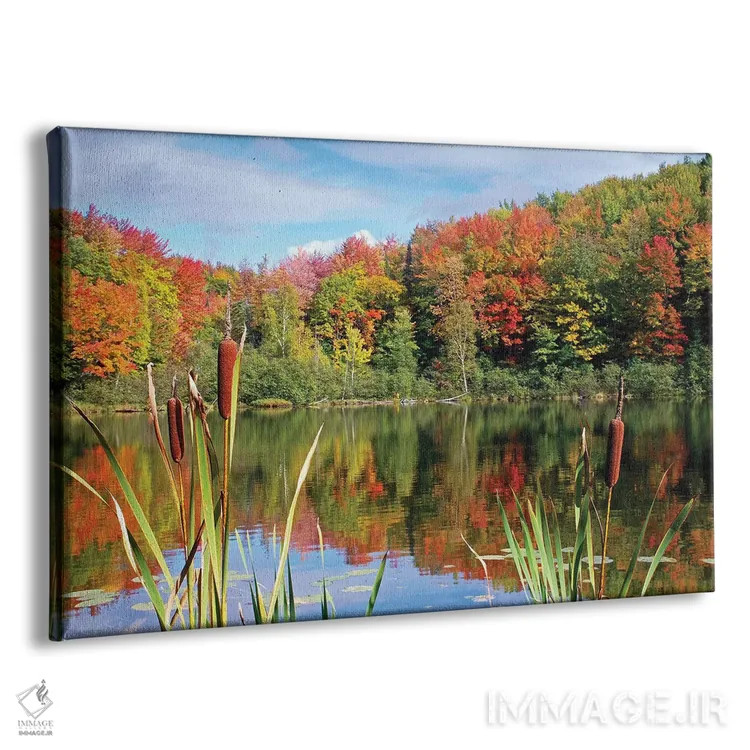 تابلو دریاچه پاییزی اثر برایان ولف - نمای پرسپکتیو محصول