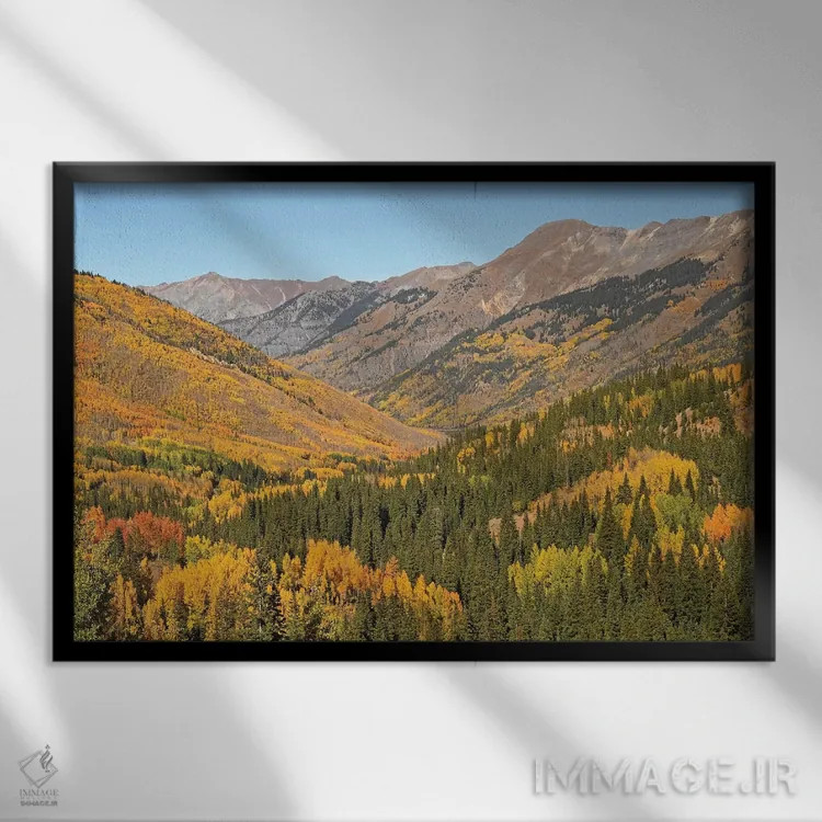 تابلو کوهستان سنخوان اثر برایان ولف - نمای قابدار مشکی