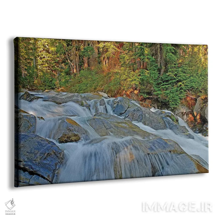 تابلو آبشارهای کوه رینیه اثر برایان ولف - نمای پرسپکتیو محصول