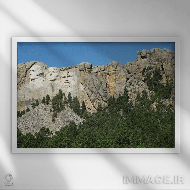 تابلو ریاستجمهوران از نگاه دیگر (چشمانداز) اثر برایان ولف - نمای قابدار سفید