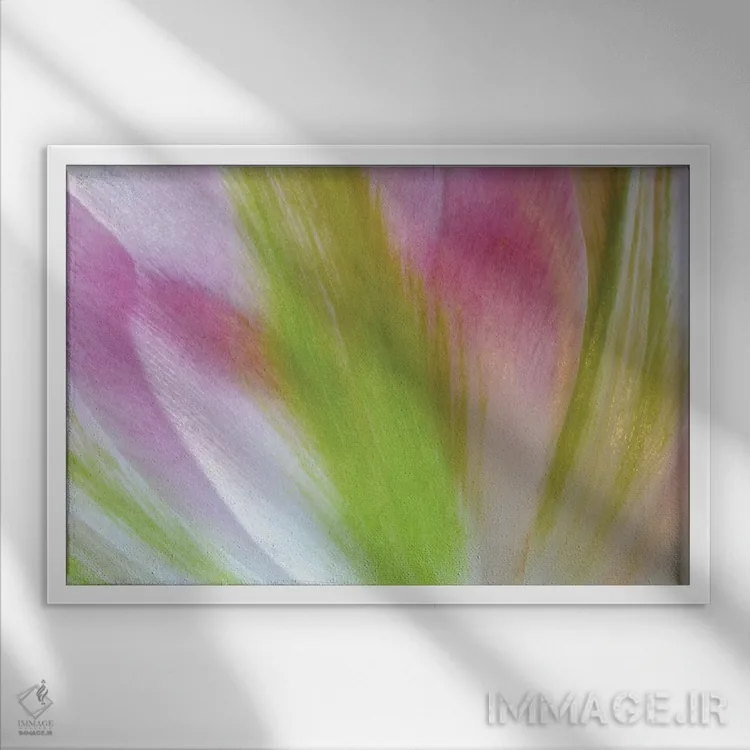 تابلو رنگهای لاله اثر برایان ولف - نمای قابدار سفید