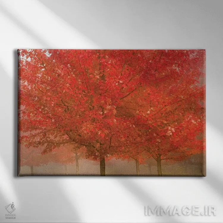 تابلو افراهای صبح مهآلود اثر برایان ولف - نمای روبهرو روی دیوار