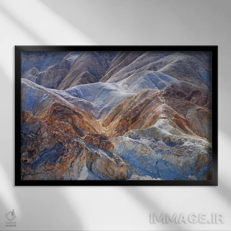 تابلو سرزمین بایر دره مرگ اثر برایان ولف - نمای قابدار مشکی
