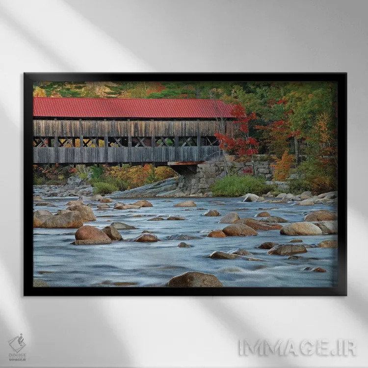 تابلو پل آلبانی اثر برایان ولف - نمای قابدار مشکی