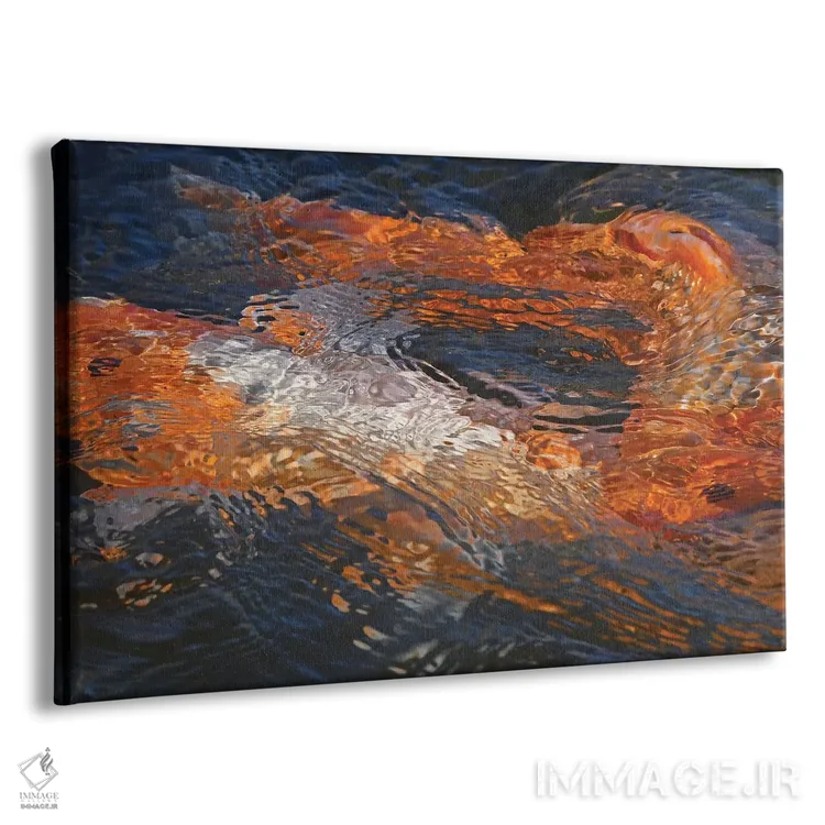 تابلو انتزاعی از رنگهای ماهی کوی اثر برایان ولف - نمای پرسپکتیو محصول