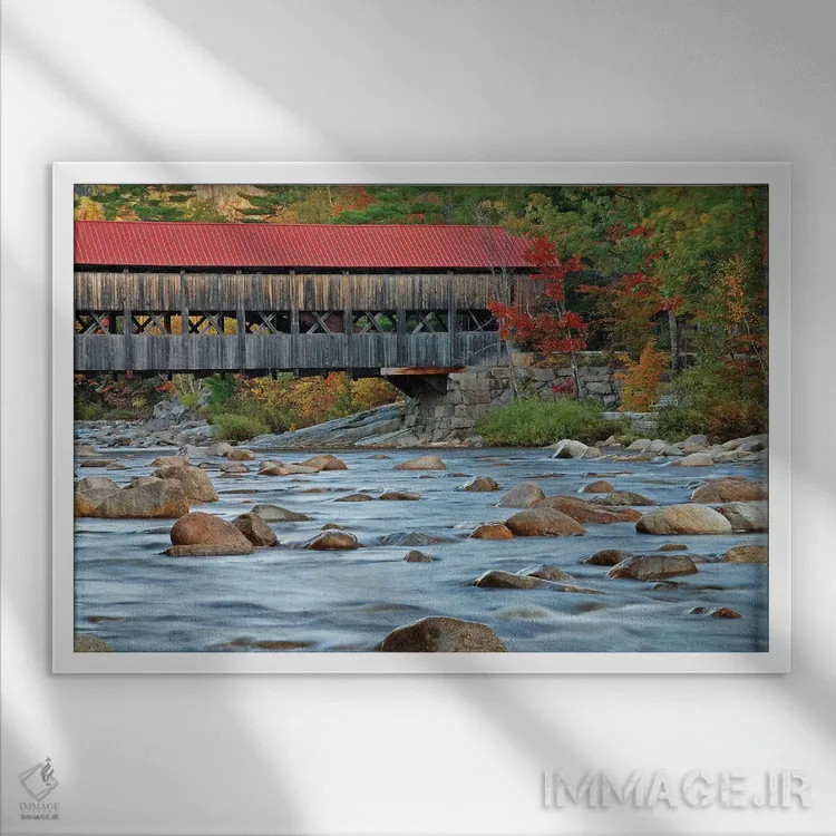 تابلو پل آلبانی اثر برایان ولف - نمای قابدار سفید