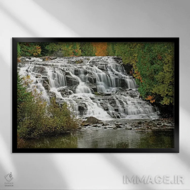 تابلو آبشار باند اثر برایان ولف - نمای قابدار مشکی