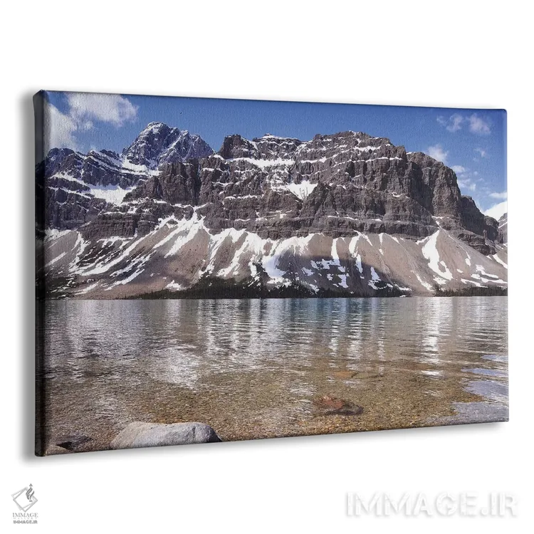 تابلو دریاچه بو و کوه کراوفوت اثر برایان ولف - نمای پرسپکتیو محصول