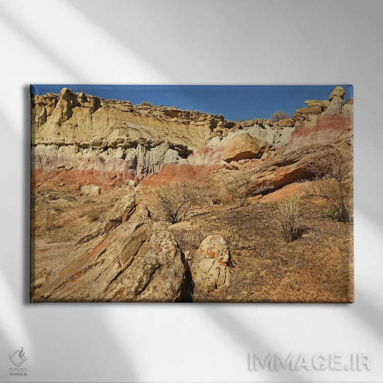 تابلو رنگهای بدلندز گوسبری اثر برایان ولف - نمای روبهرو روی دیوار