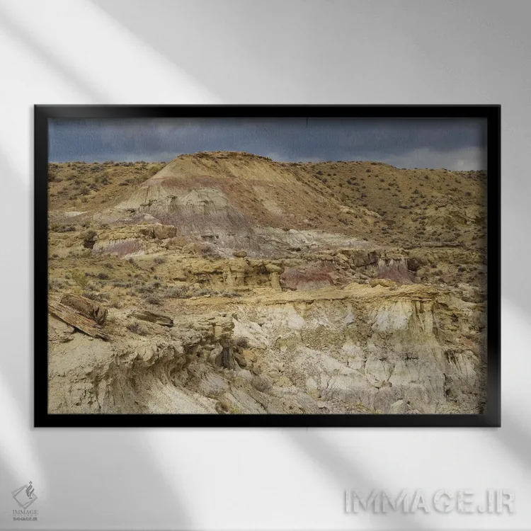 تابلو بدلندز وایومینگ اثر برایان ولف - نمای قابدار مشکی