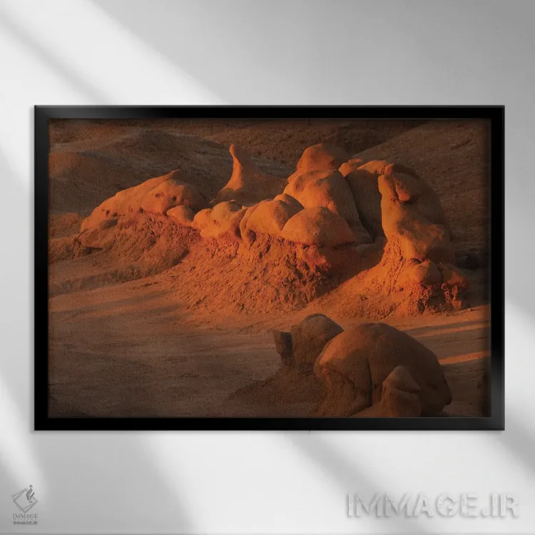 تابلو اجنه در طلوع آفتاب اثر برایان ولف - نمای قابدار مشکی