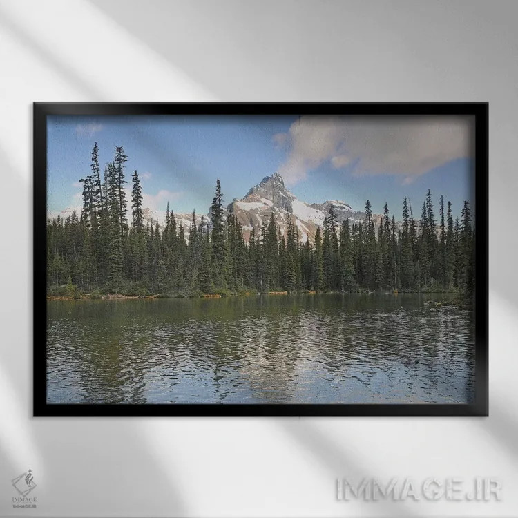 تابلو کوه کلیسای جامع اثر برایان ولف - نمای قابدار مشکی