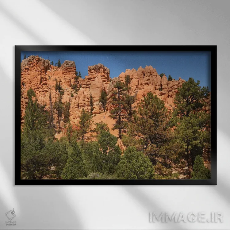 تابلو تشکیلهای دره سرخ اثر برایان ولف - نمای قابدار مشکی