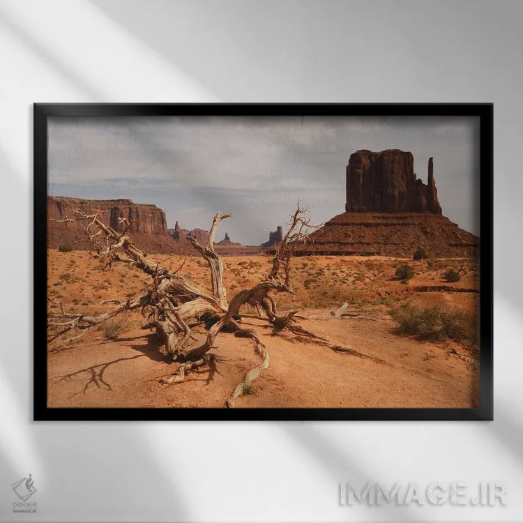 تابلو دستکش غربی (صخره معروف) اثر برایان ولف - نمای قابدار مشکی