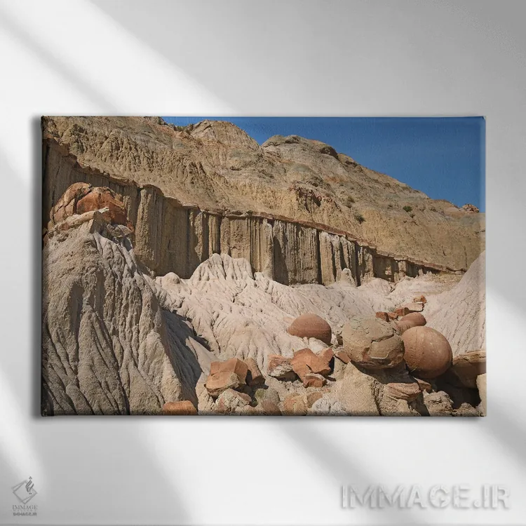 تابلو توپسنگهای رسوبی (ژئولوژی) اثر برایان ولف - نمای روبهرو روی دیوار