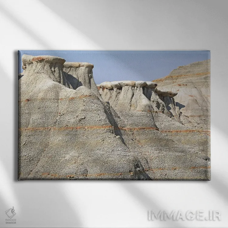 تابلو کلاهسنگها در پارک ملی تئودور روزولت اثر برایان ولف - نمای روبهرو روی دیوار