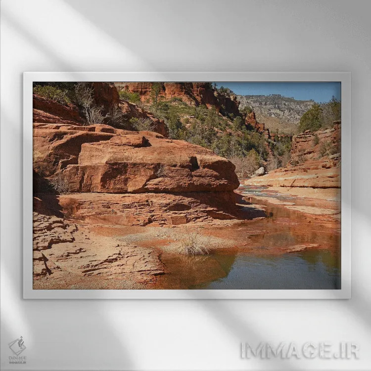 تابلو پارک ایالتی اسلاید راک اثر برایان ولف - نمای قابدار سفید