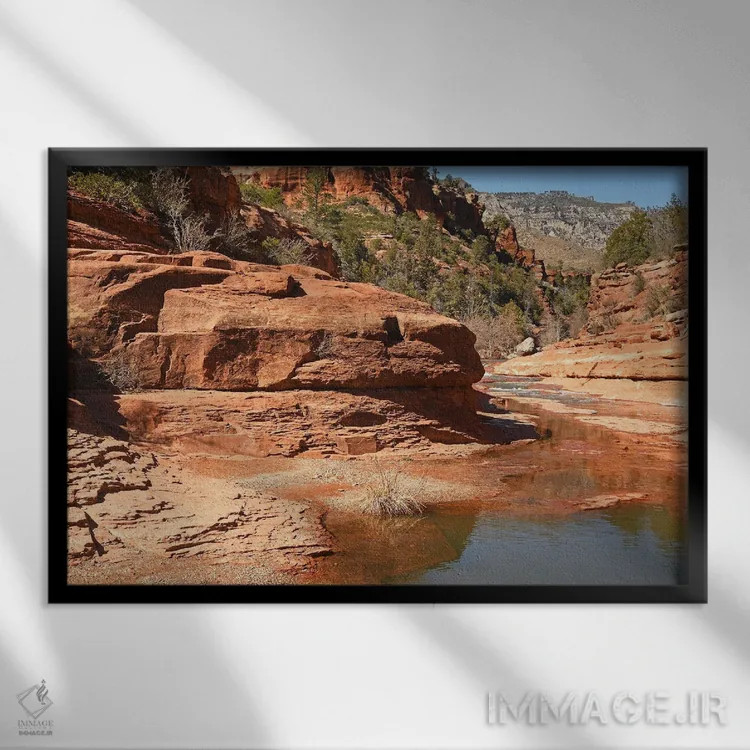 تابلو پارک ایالتی اسلاید راک اثر برایان ولف - نمای قابدار مشکی