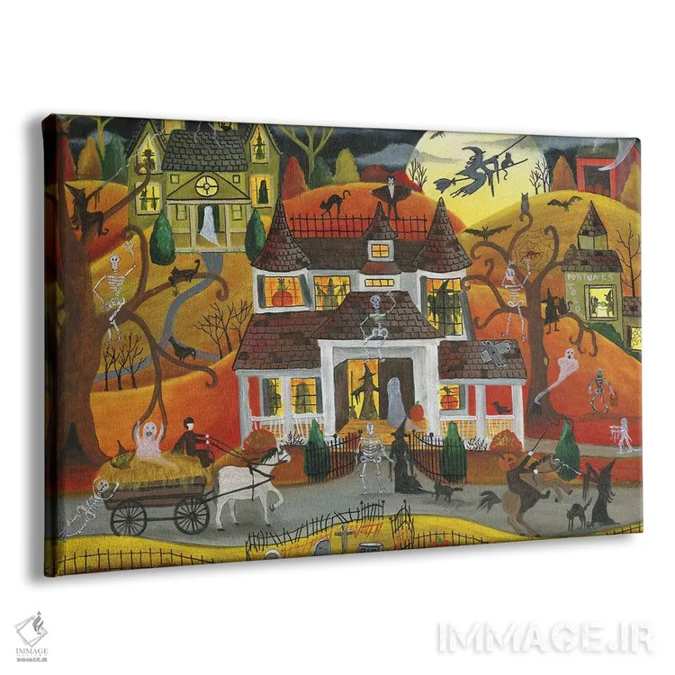 تابلو شب ترس هالووین اثر شریل بارتلی - نمای پرسپکتیو محصول