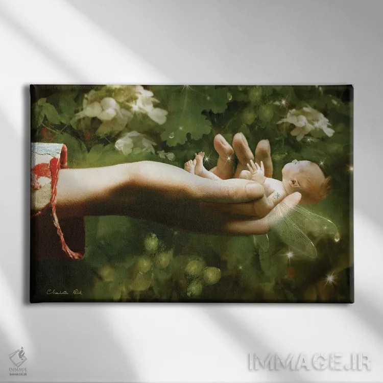 تابلو کودک سرراهی اثر شارلوت بیرد - نمای روبهرو روی دیوار