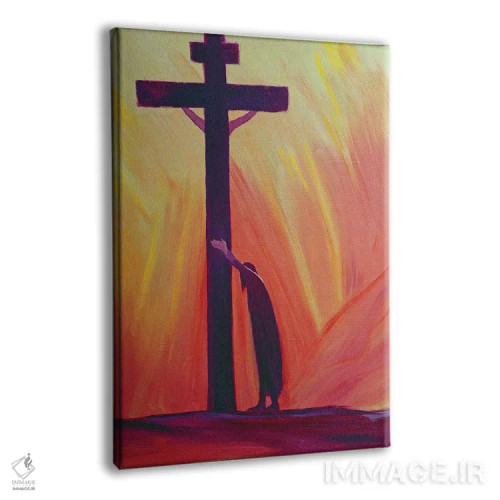 تابلو 1993,در رنجهایمان با اعتماد به محبت مسیح میتوانیم بر صلیب تکیه کنیم، ۱۹۹۳ اثر الیزابت وانگ - نمای پرسپکتیو محصول