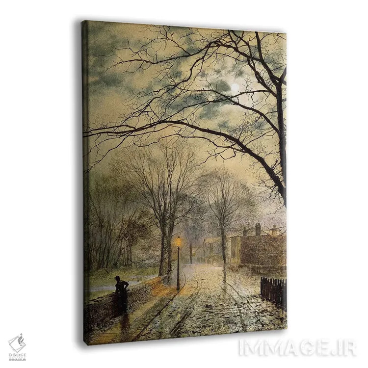 تابلو Bonchurch, Isle of Wight, 1878,قدمزنی در مهتاب، بانچرچ، جزیره وایت، ۱۸۷۸ اثر جان اتکینسون گریمشا - نمای پرسپکتیو محصول