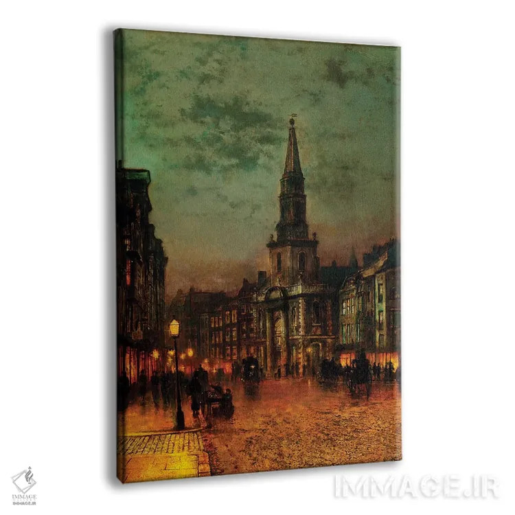 تابلو 1885,خیابان بلکمن، ۱۸۸۵ اثر جان اتکینسون گریمشا - نمای پرسپکتیو محصول