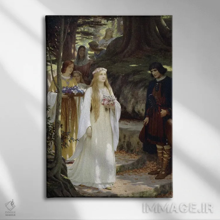 تابلو 1914,بانو زیبای من، ۱۹۱۴ اثر ادموند بلر لیتون - نمای روبهرو روی دیوار