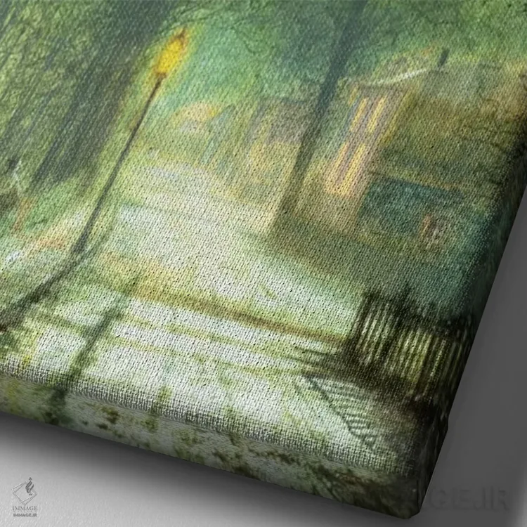 تابلو Ventnor, Isle of Wight,بانچرچ، ونتنور، جزیره وایت اثر جان اتکینسون گریمشا - نمای نزدیک بافت بوم