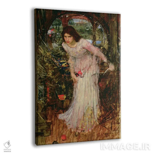 تابلو c.1894,بانوی شالوت، حدود ۱۸۹۴ (ادبیات) اثر جان ویلیام واترهاوس (نقاش انگلیسی سبک پره-رافائلیت) - نمای پرسپکتیو محصول