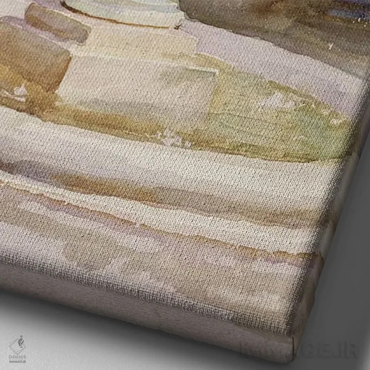 تابلو Pocantico,فواره گلدانی، پوکانتیکو اثر جان سینگر سارجنت (نقاش پرتره آمریکایی) - نمای نزدیک بافت بوم