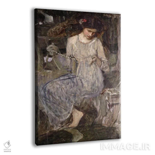 تابلو c.1909,گردنبند، حدود ۱۹۰۹ اثر جان ویلیام واترهاوس (نقاش انگلیسی سبک پره-رافائلیت) - نمای پرسپکتیو محصول