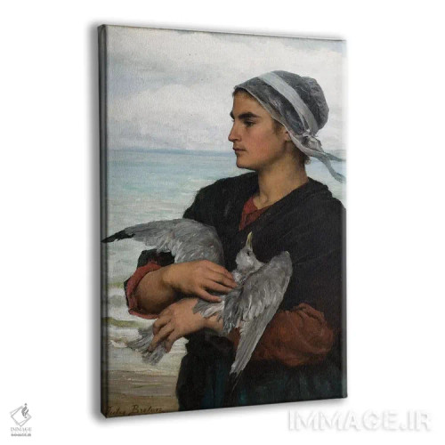 تابلو 1878,مرغ دریایی زخمی، ۱۸۷۸ اثر ژول برتون - نمای پرسپکتیو محصول