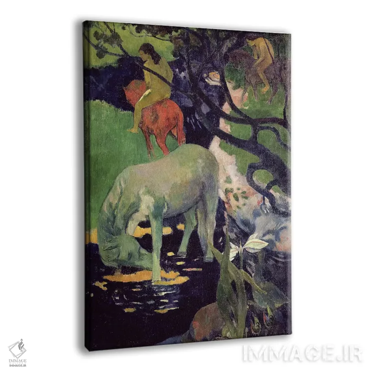 تابلو 1898,اسب سفید، ۱۸۹۸ اثر پل گوگن - نمای پرسپکتیو محصول