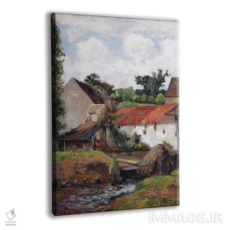 تابلو 1883,مزرعه در اسنی، ۱۸۸۳ اثر پل گوگن - نمای پرسپکتیو محصول