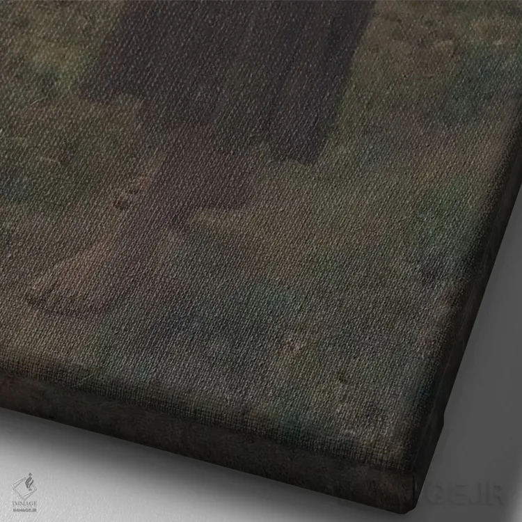 تابلو 1884,آواز چکاوک، ۱۸۸۴ اثر ژول برتون - نمای نزدیک بافت بوم