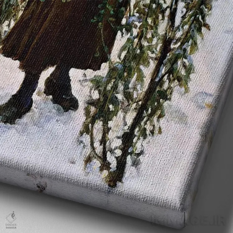 تابلو 1890,آخرین گلها، ۱۸۹۰ اثر ژول برتون - نمای نزدیک بافت بوم