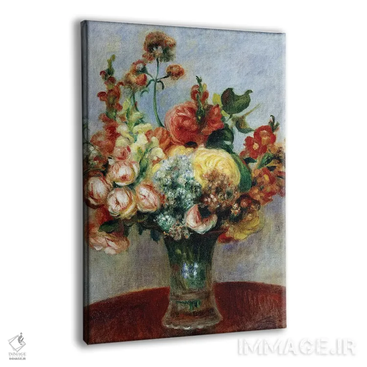 تابلو گلها در گلدان اثر پیر-اوگوست رنوار - نمای پرسپکتیو محصول