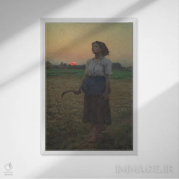 تابلو 1884,آواز چکاوک، ۱۸۸۴ اثر ژول برتون - نمای قابدار سفید