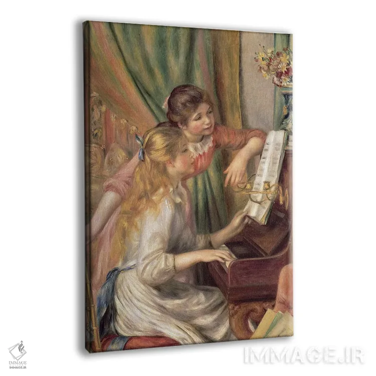 تابلو دختران جوان پشت پیانو، ۱۸۹۲ اثر پیر-اوگوست رنوار - نمای پرسپکتیو محصول